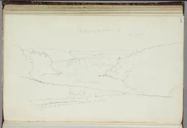 Ohne Titel, Landschaft mit Notizen, 1829